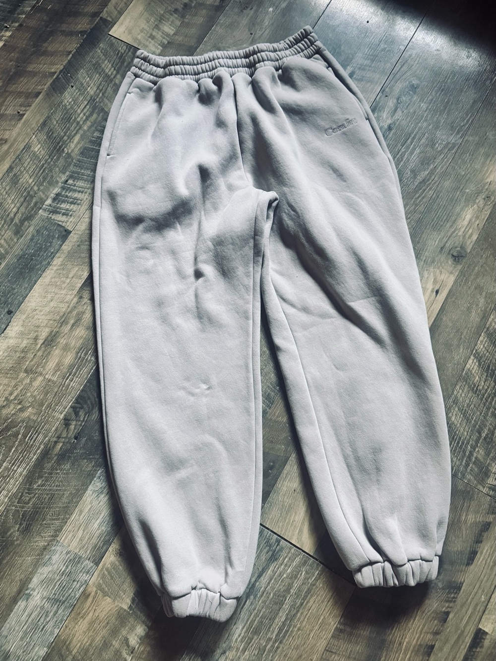 Comfrt  Unisex Tan Cozy Fleece Joggers
